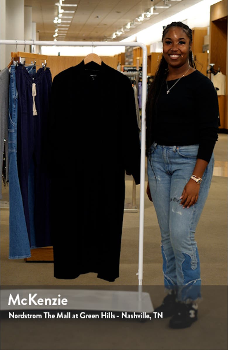 Mixed Rib Open Front Maxi Cardigan, sales video thumbnail