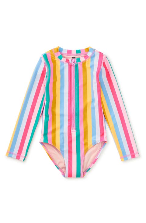 Long Sleeve One-Piece Swimsuit (Toddler, Little Kid, Big Kid)