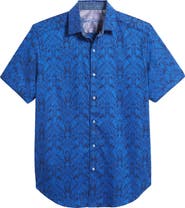 Robert Graham Highland Jacquard Short Sleeve Button-Up Shirt