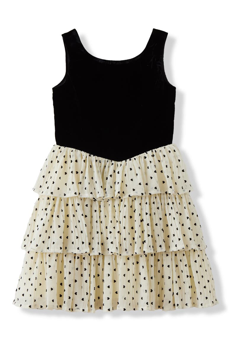 Kids' Velvet Top Tutu Dress, Main, color, IVY/ BLACK