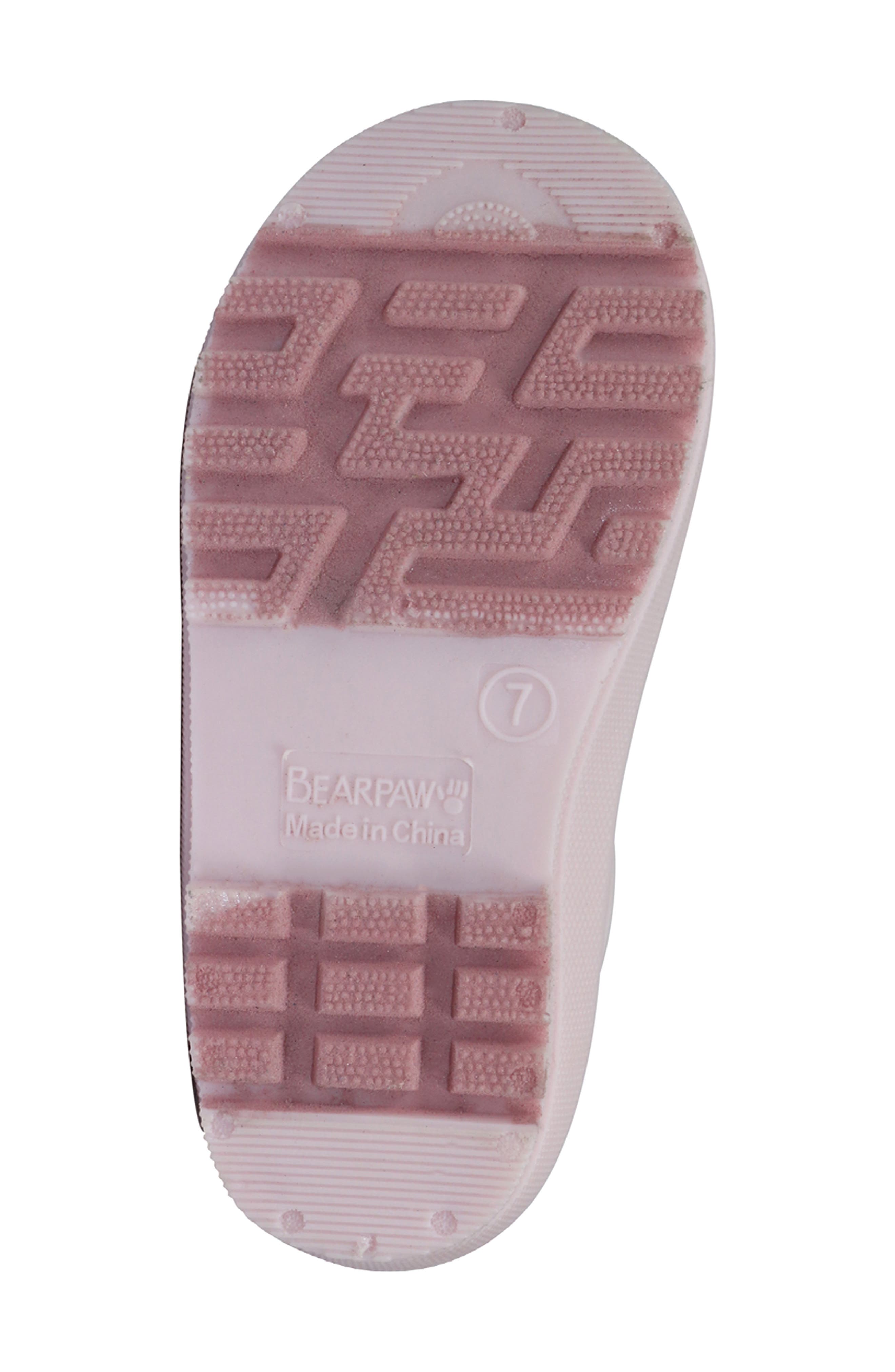 BEARPAW Kids' Shortie Rain Boot, Alternate, color, Light Pink