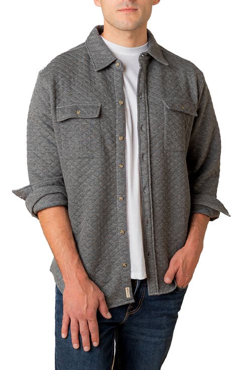 Long Sleeve Quilted Shirt Jacket