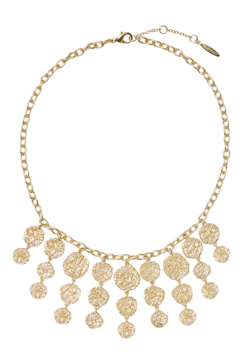Drama Bib Necklace, Main, color, GOLD