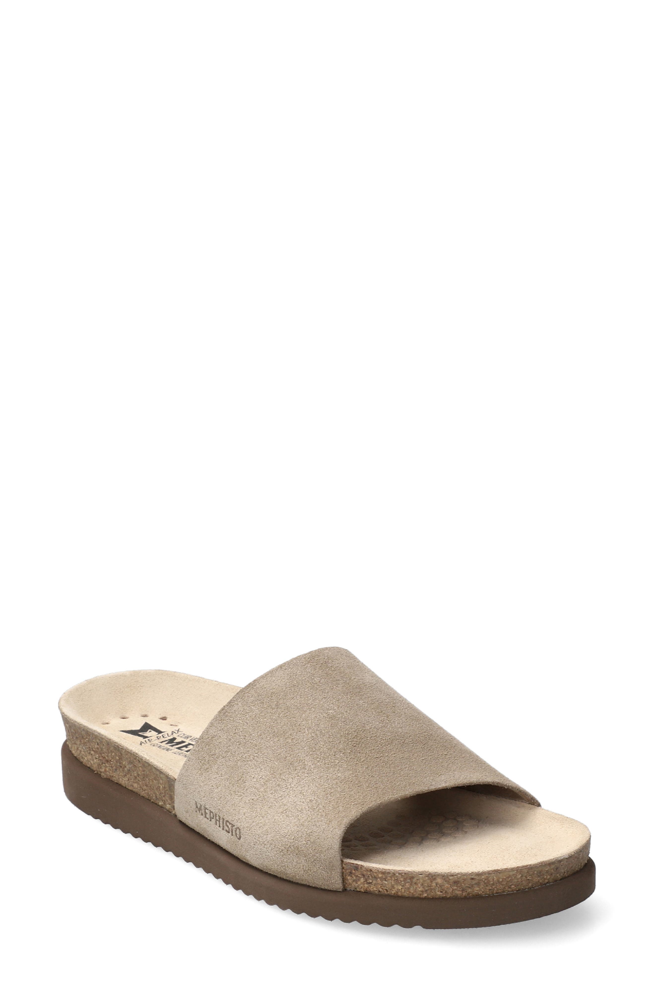 Mephisto Hanik Slide Sandal, Main, color, Warm Grey