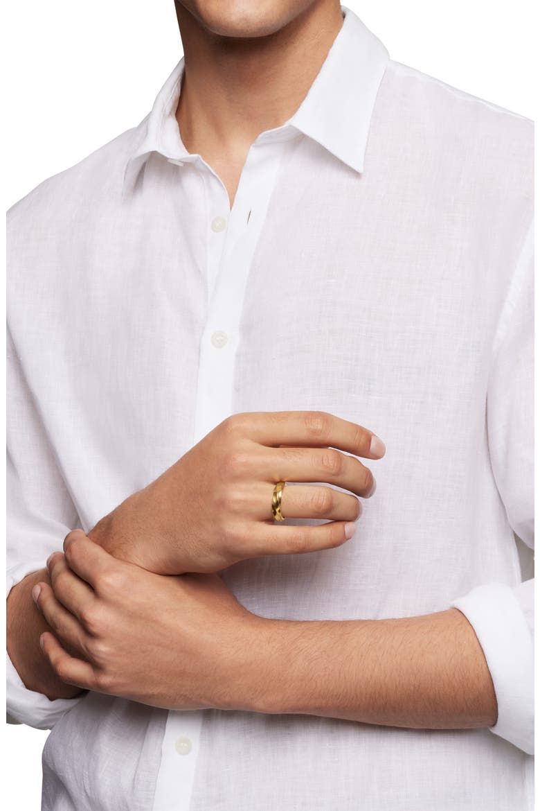 Cable Edge™ Band Ring in Recycled 18K Gold, 6mm, Alternate, color, 18K GOLD RECYCLED