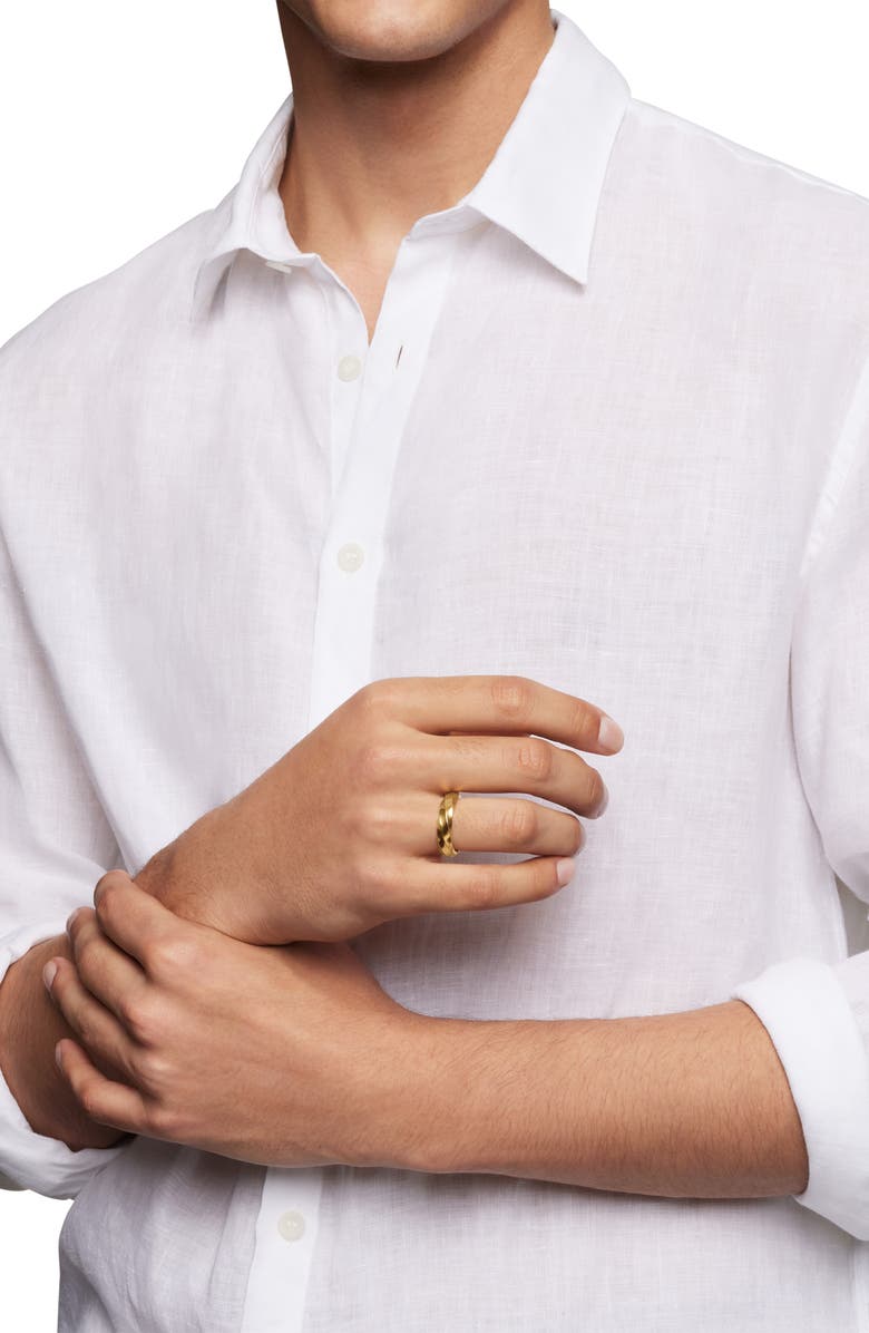 David Yurman Cable Edge<sup>™</sup> Band Ring in Recycled 18K Gold, 6mm, Alternate, color, 18K Gold Recycled