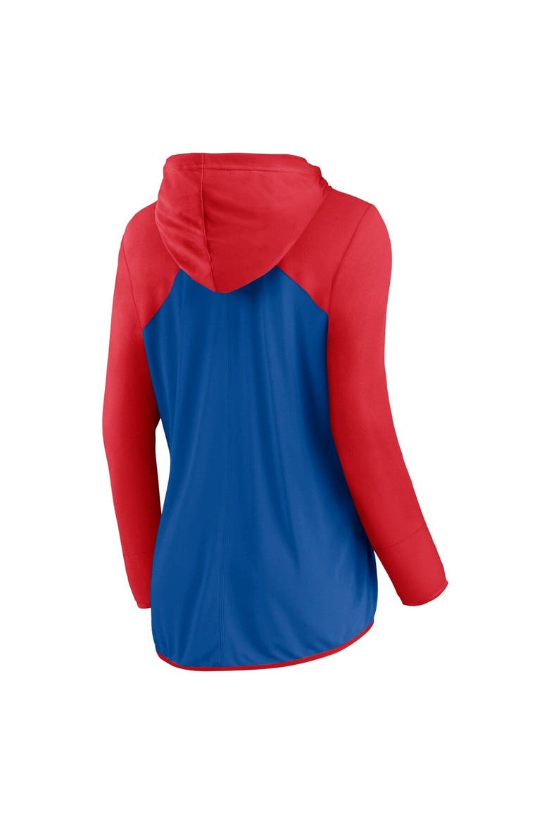 Women's Fanatics Branded Royal/Red Chicago Cubs Forever Fan Full-Zip Hoodie Jacket, Alternate, color, Royal