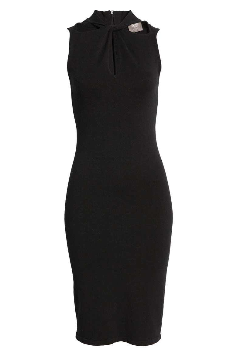 Mock Twist Sleeveless Dress, Alternate, color, BLACK
