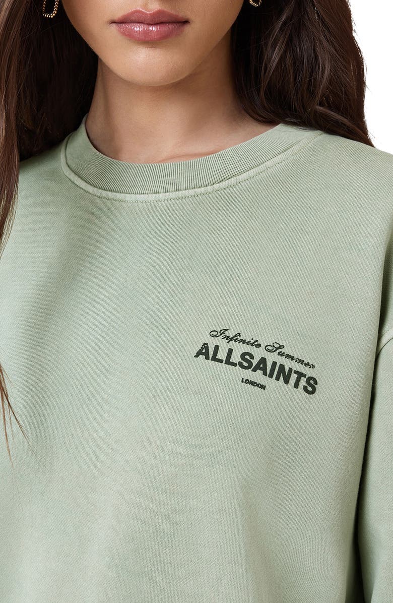 AllSaints Soleil Etta Cotton Graphic Sweatshirt, Alternate, color, 