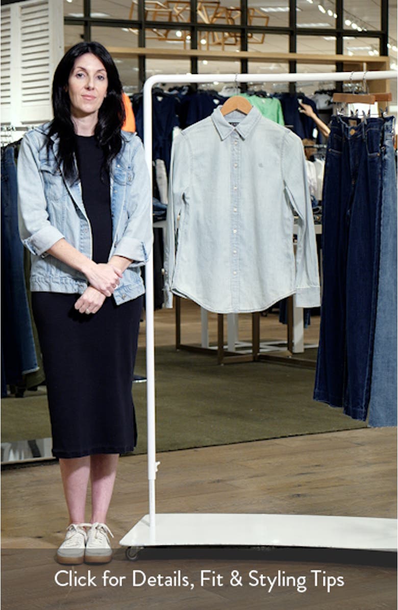 Classic Fit Denim Button-Up Shirt, sales video thumbnail