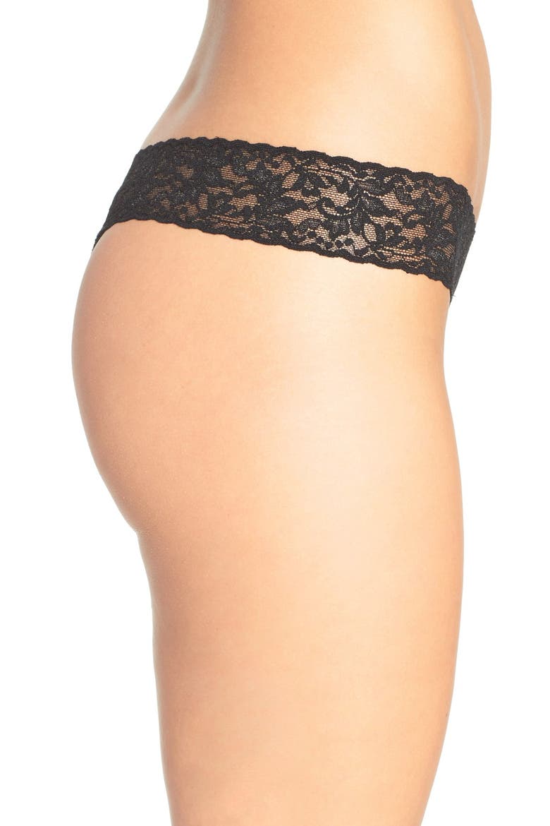 Low Rise Thong, Alternate, color, BLACK