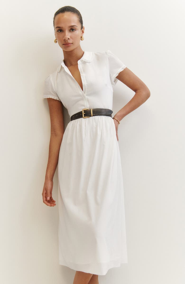 Reformation Ula Midi Shirtdress, Alternate, color, 