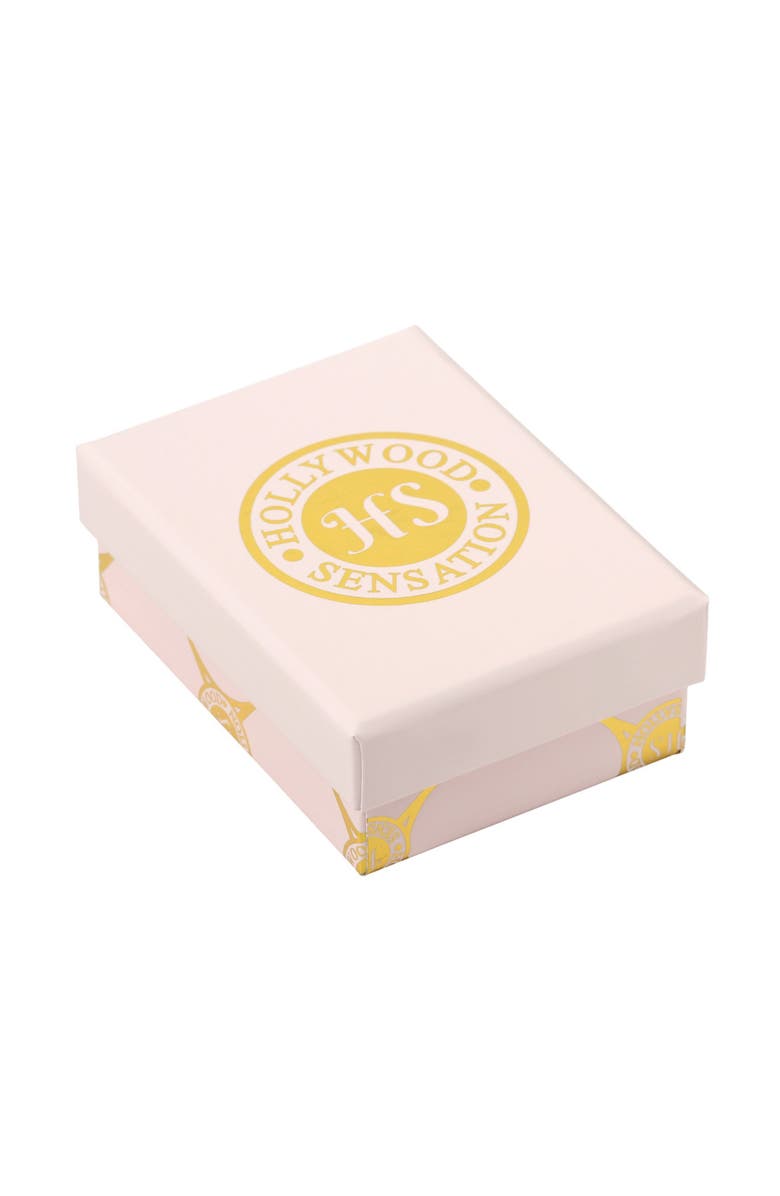 Hollywood Sensation Nightfall Glow Necklace with Emerald-Cut Cubic Zirconia Pendant, Alternate, color, Gold