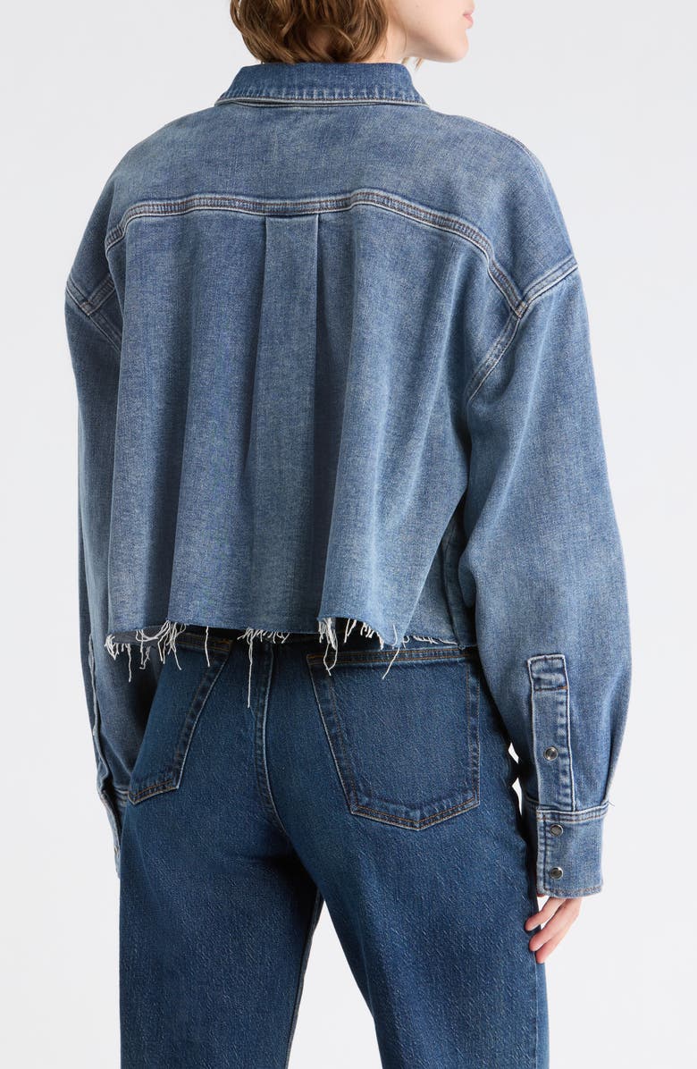 7 For All Mankind Cropped Denim Shirt, Alternate, color, Lorton