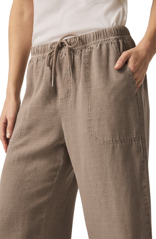 Splendid Angie Cropped Wide Leg Pants In Brown Sugar