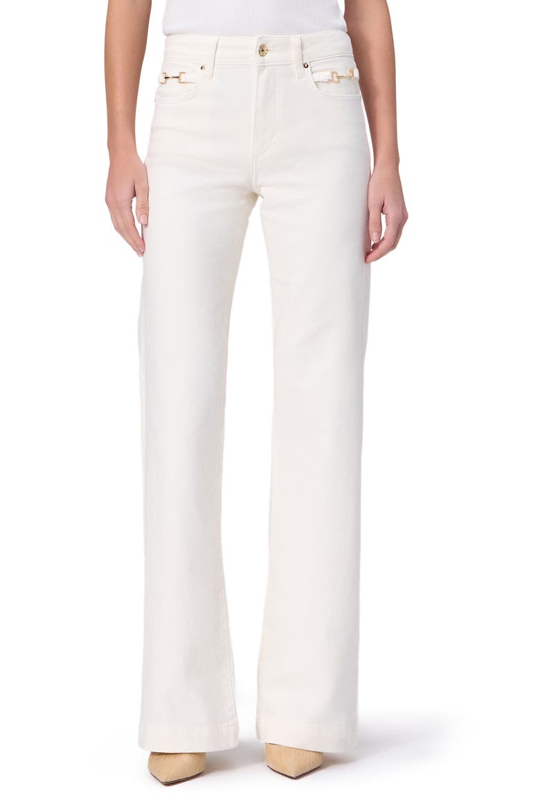 Leenah Pocket Bit Straight Leg Jeans, Main, color, TONAL ECRU