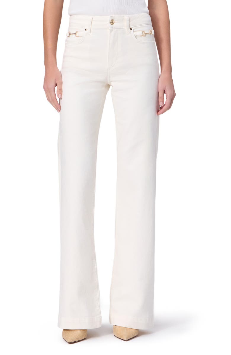 PAIGE Leenah Pocket Bit Straight Leg Jeans, Main, color, Tonal Ecru