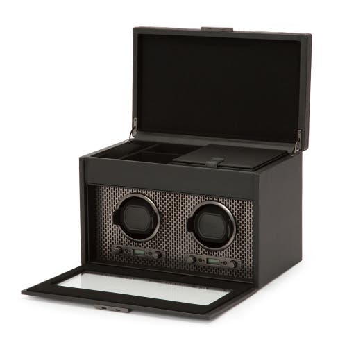 Wolf Axis Double Watch Winder With Storage In Powder Coat