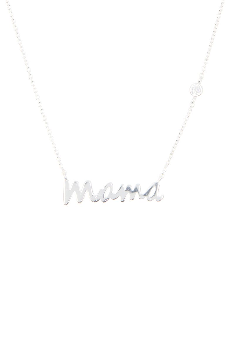 Alternating Color Cursive ARGENTO VIVO 18K Gold Plated Sterling Silver Cubic Zirconia Mama ...