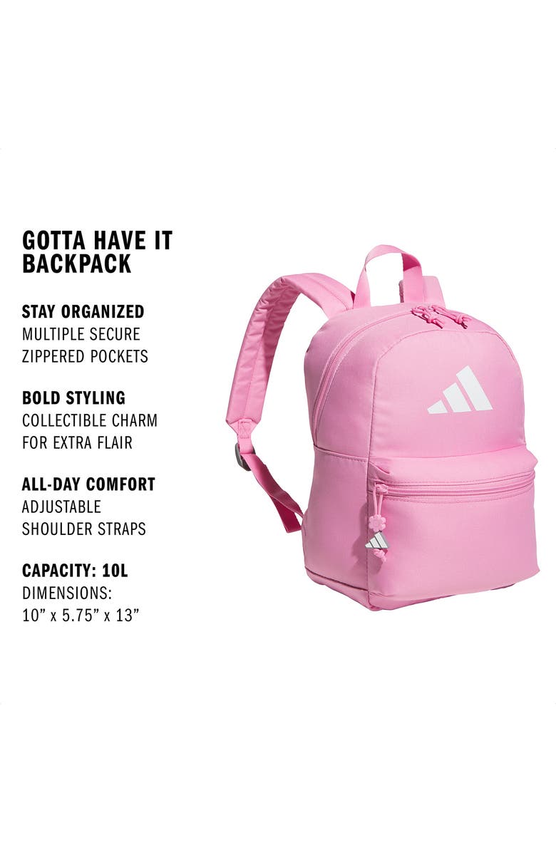 adidas Gotta Have it Backpack, Alternate, color, Tropic Bloom/ White