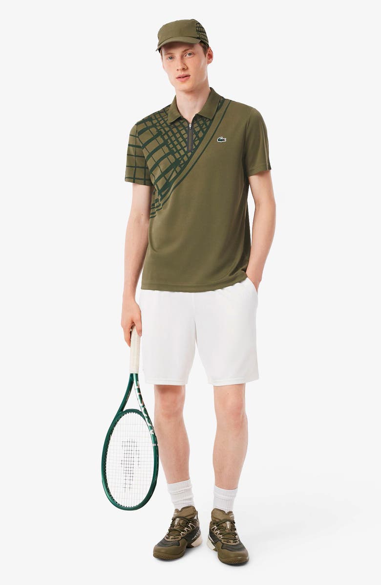 Lacoste Half Zip Polo, Alternate, color, Olive