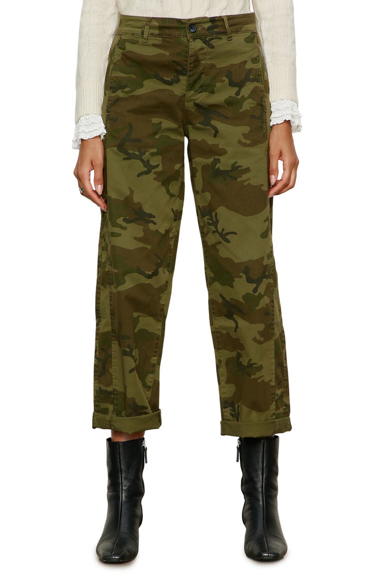 Boyfriend Cruiser Barrel Twill Pants, Main, color, RAMBLER CAMO GREEN