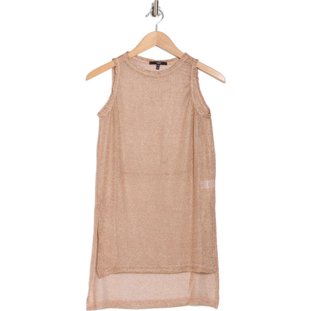 Tart Metallic High-low Tunic Sweater