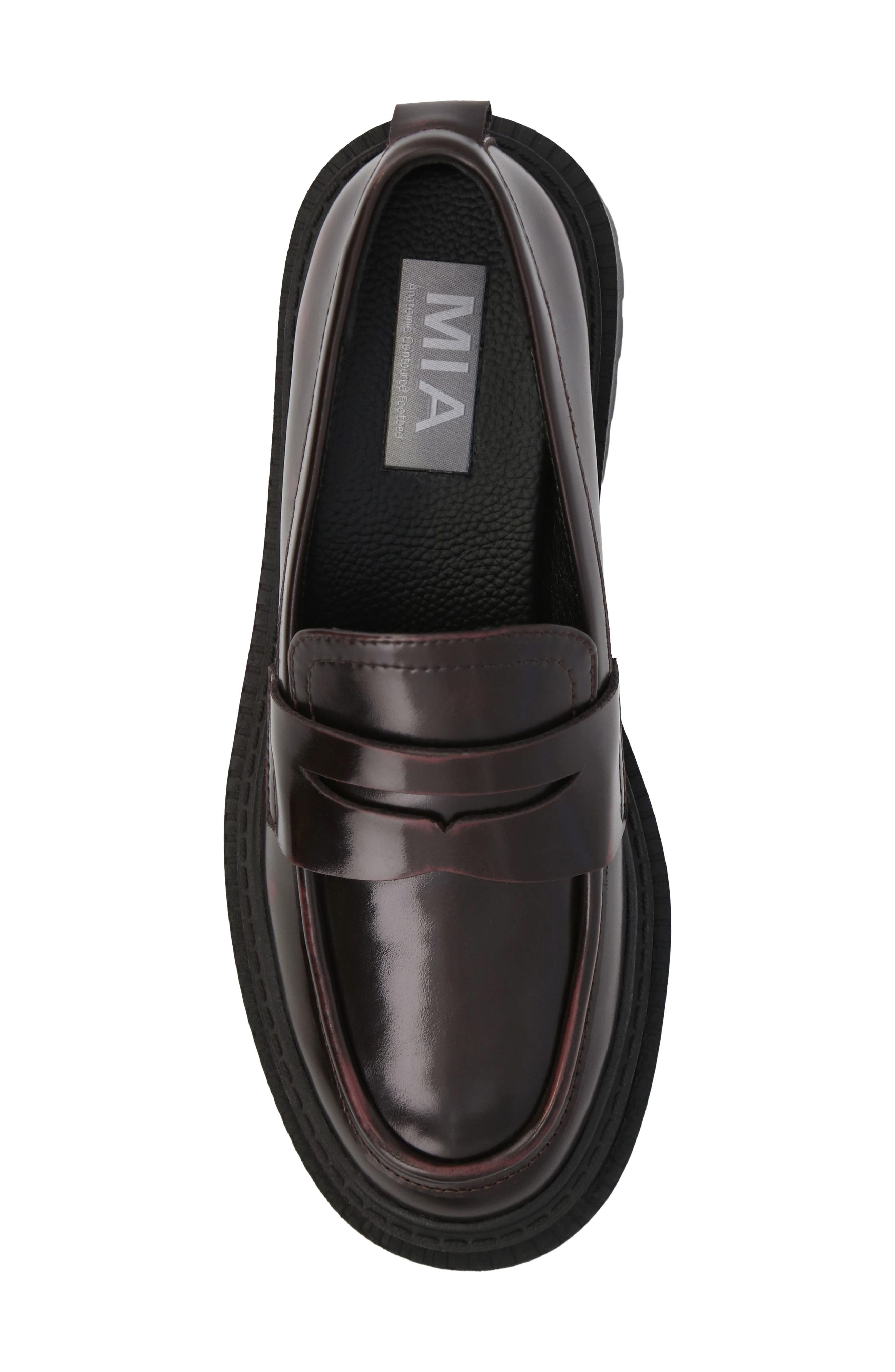 Henrik Platform Penny Loafer, Alternate, color, WINE