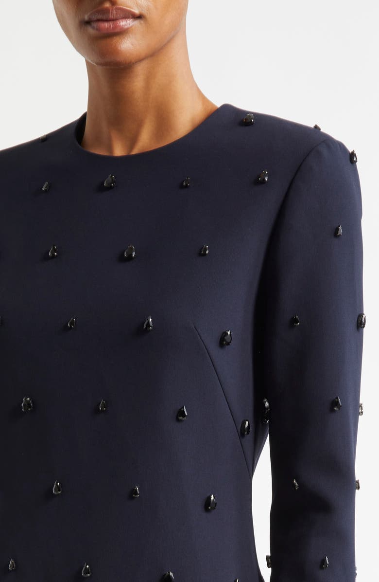 A.L.C. Kenna Embellished Long Sleeve Minidress, Alternate, color, Evening Blue/ Jet