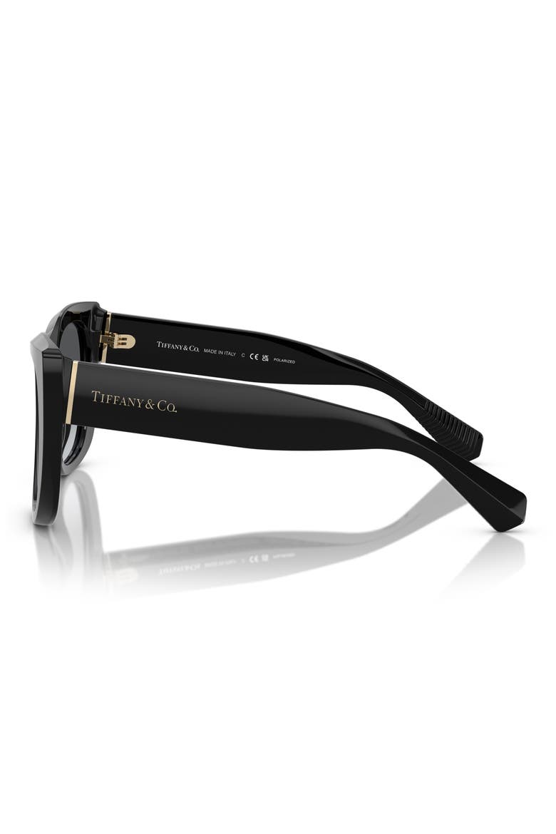 55mm Polarized Gradient Square Sunglasses, Alternate, color, BLACK