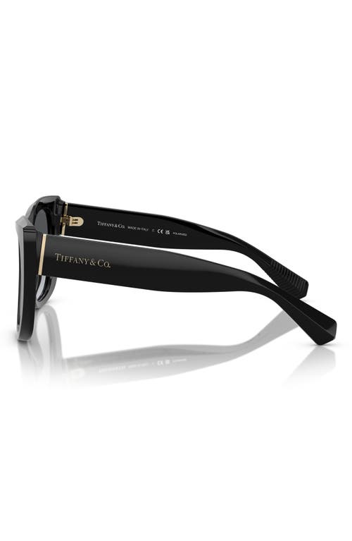 Tiffany & Co . 55mm Polarized Gradient Square Sunglasses In Black