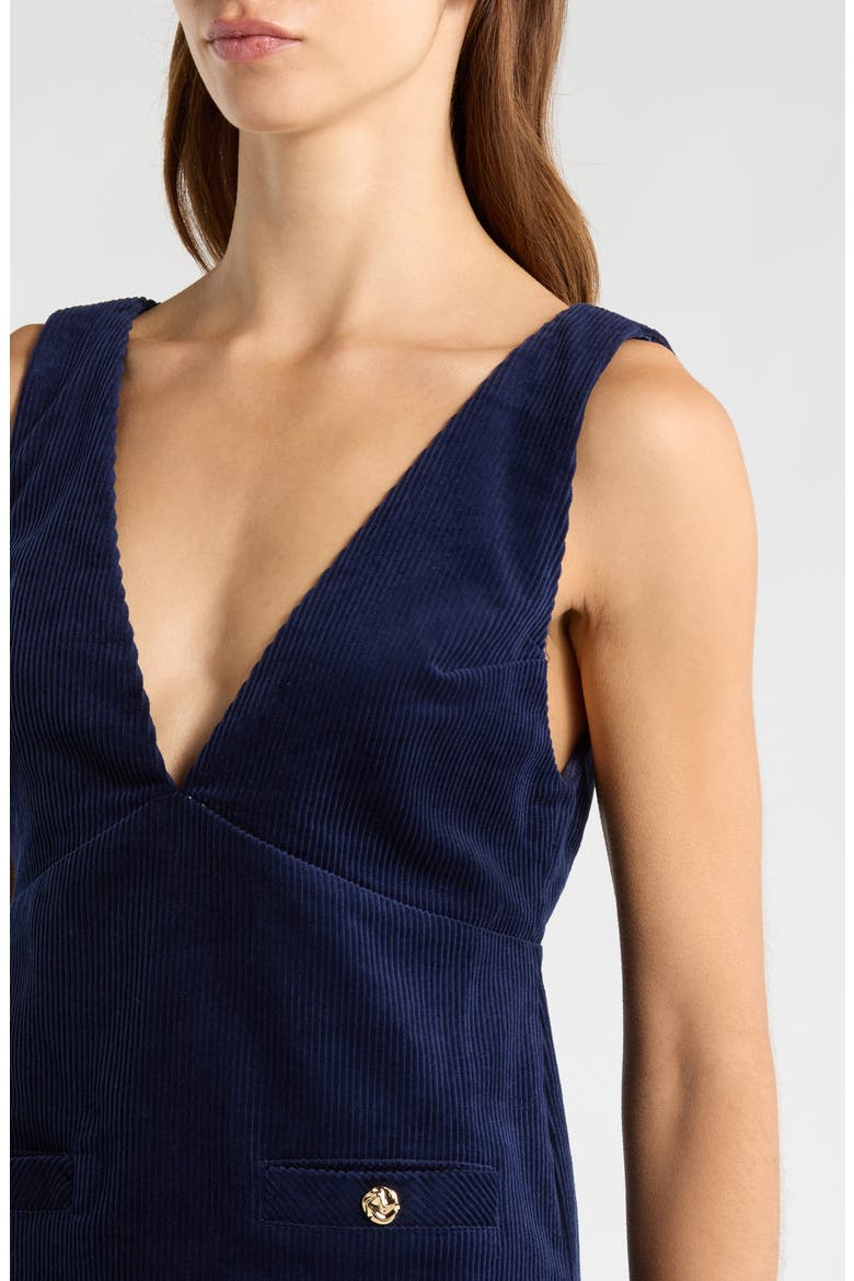 Twilight Allure V-Neck Minidress, Alternate, color, MIDNIGHT-NAVY