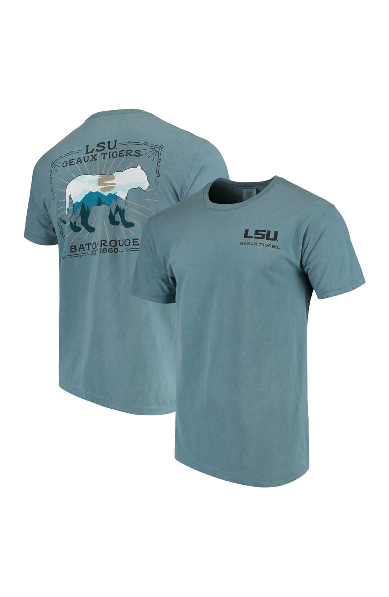 IMAGE ONE Men's Blue LSU Tigers State Scenery Comfort Colors T-Shirt, Main, color, 