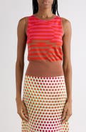 Dries Van Noten Stripe Intarsia Sleeveless Merino Wool Sweater