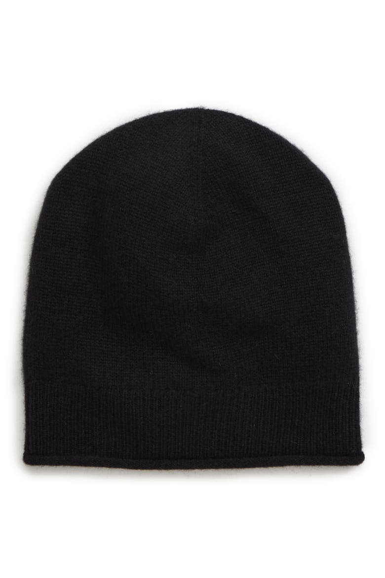 Everyday Cashmere Beanie, Main, color, BLACK