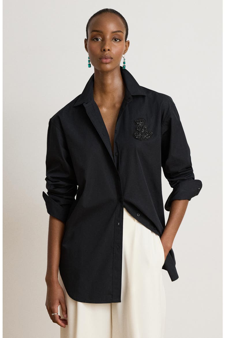 Kotta Cotton Shirt, Alternate, color, BLACK