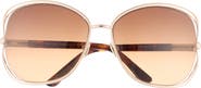 TOM FORD 62mm Round Sunglasses
