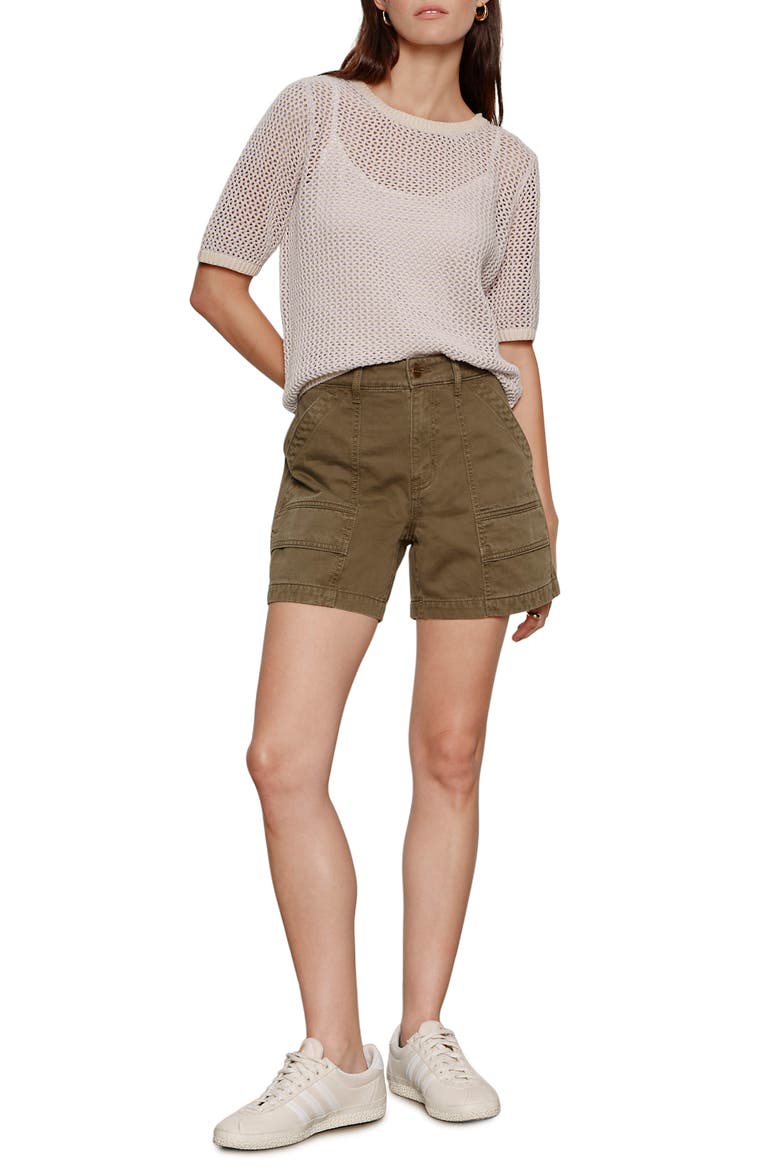Open Stitch Short Sleeve Sweater, Alternate, color, PETAL PURPLE