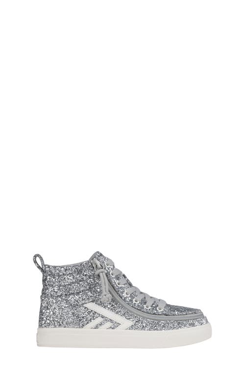 Billy Footwear Kids' Wicked Silver Glitz High Top Sneaker In Multi