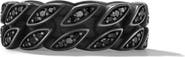 David Yurman Black Diamond Curb Chain Ring