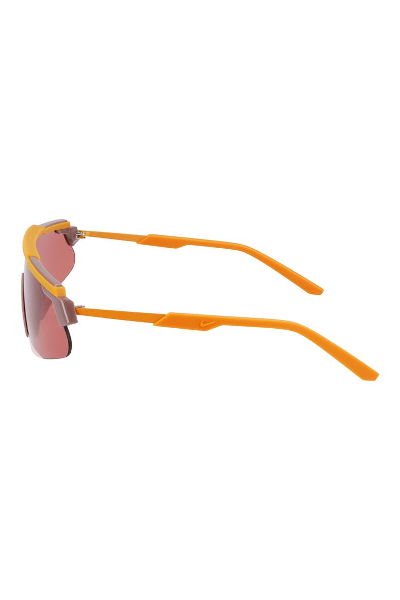 Marquee 66mm Oversize Shield Sunglasses, Alternate, color, MONARCH/VERMILLION