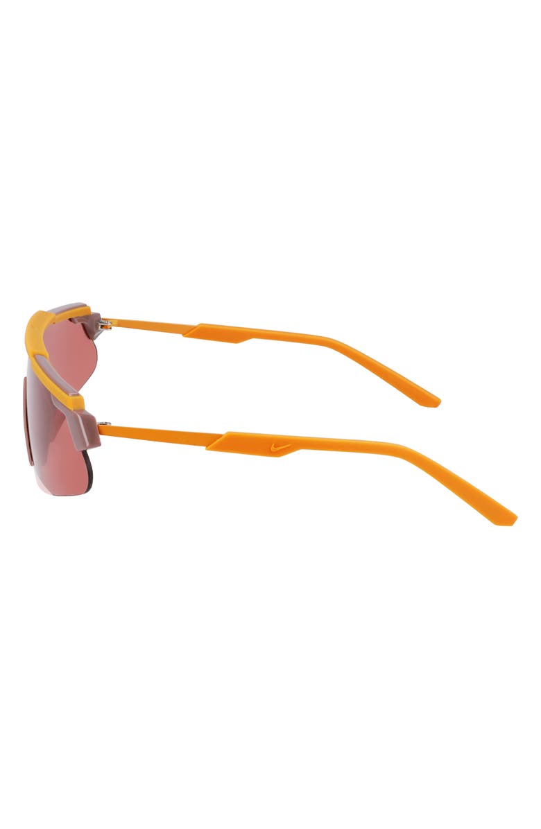 Nike Marquee 66mm Oversize Shield Sunglasses, Alternate, color, Monarch/ Vermillion