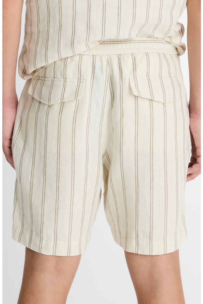 Stripe Hemp Beach Shorts, Alternate, color, BLANCO