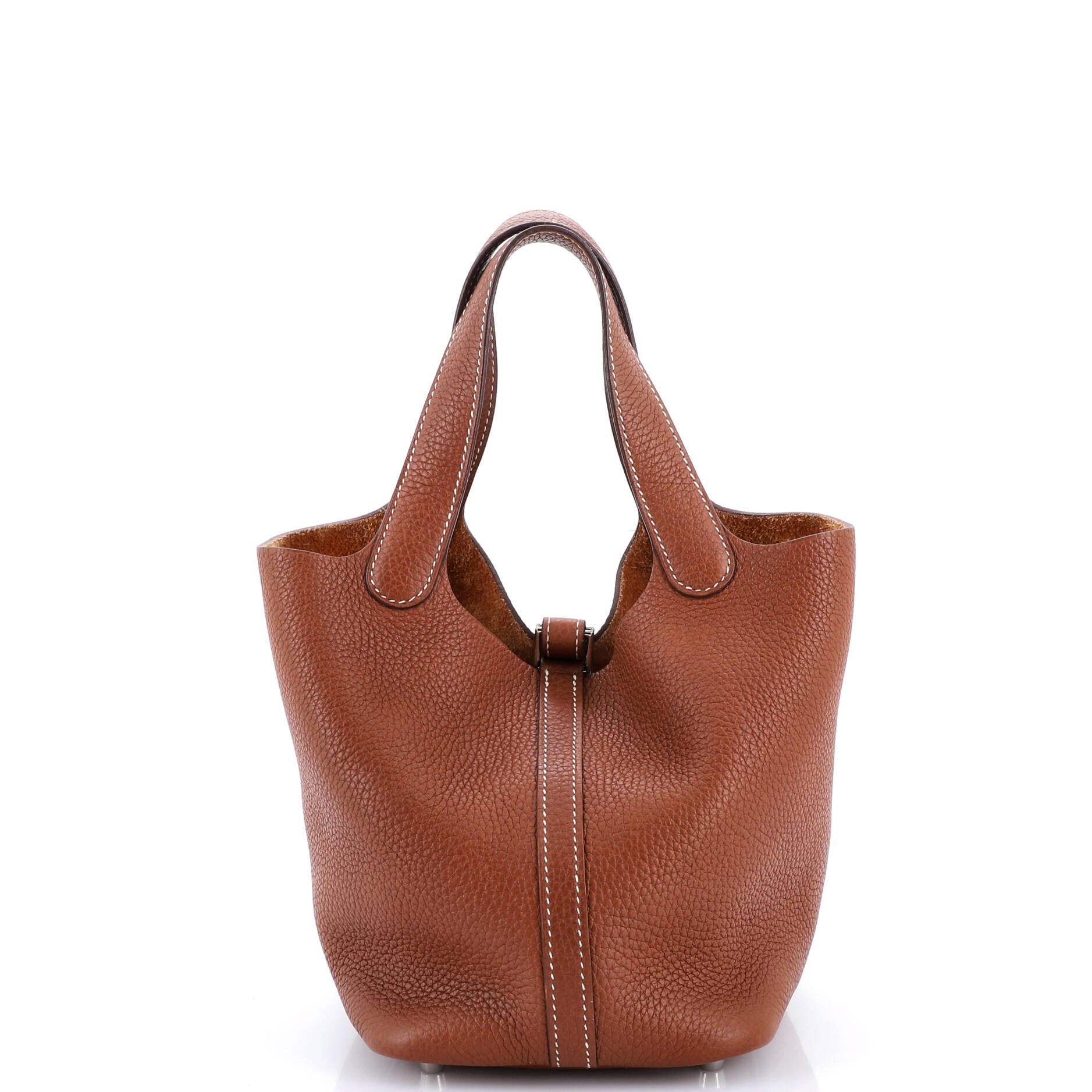 Pre-Owned Hermes Picotin Lock Bag Clemence PM, Alternate, color, Gold