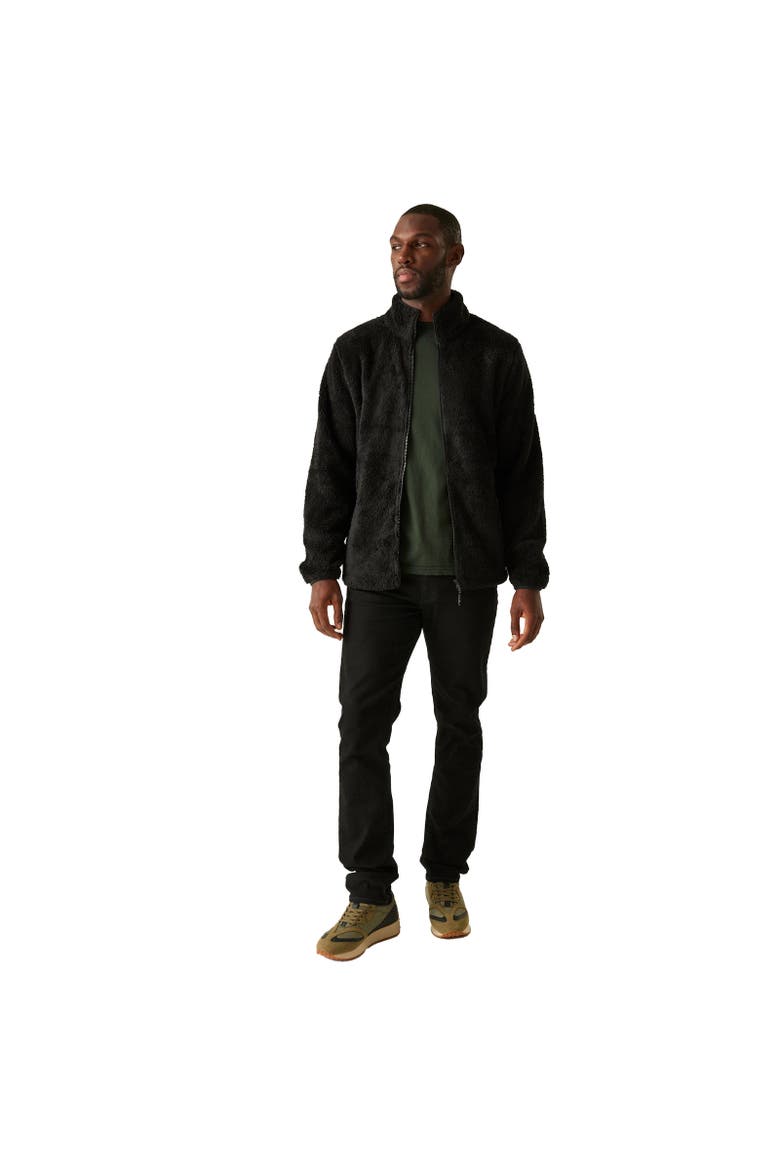 Midoor Fluffy Fleece Jacket, Alternate, color, Black