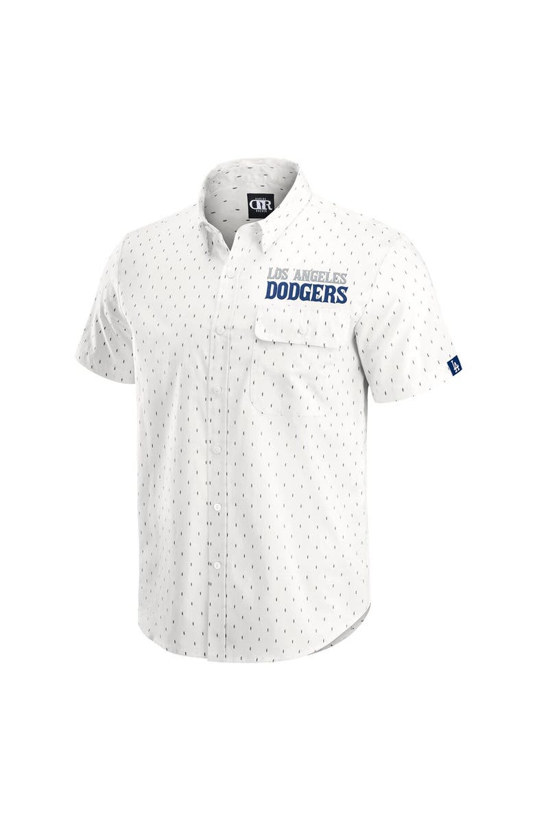 Darius Rucker Collection by Fanatics Men's Darius Rucker Collection by Fanatics Cream Los Angeles Dodgers Printed Button-Down Shirt, Alternate, color, Cream