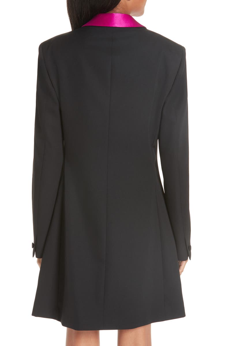 CALVIN KLEIN 205W39NYC Contrast Lapel Wool Gabardine Jacket, Alternate, color, 