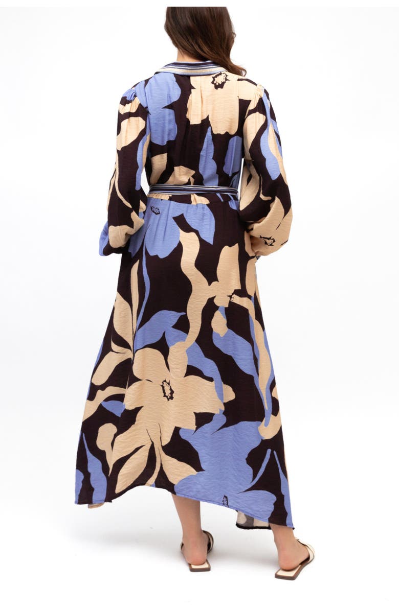 Studibaker Hawk Flora Maxi Shirtdress, Alternate, color, Chocolate