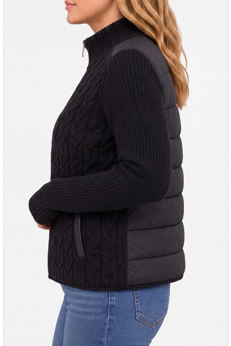 Mixed Media Jacket, Alternate, color, BLACK