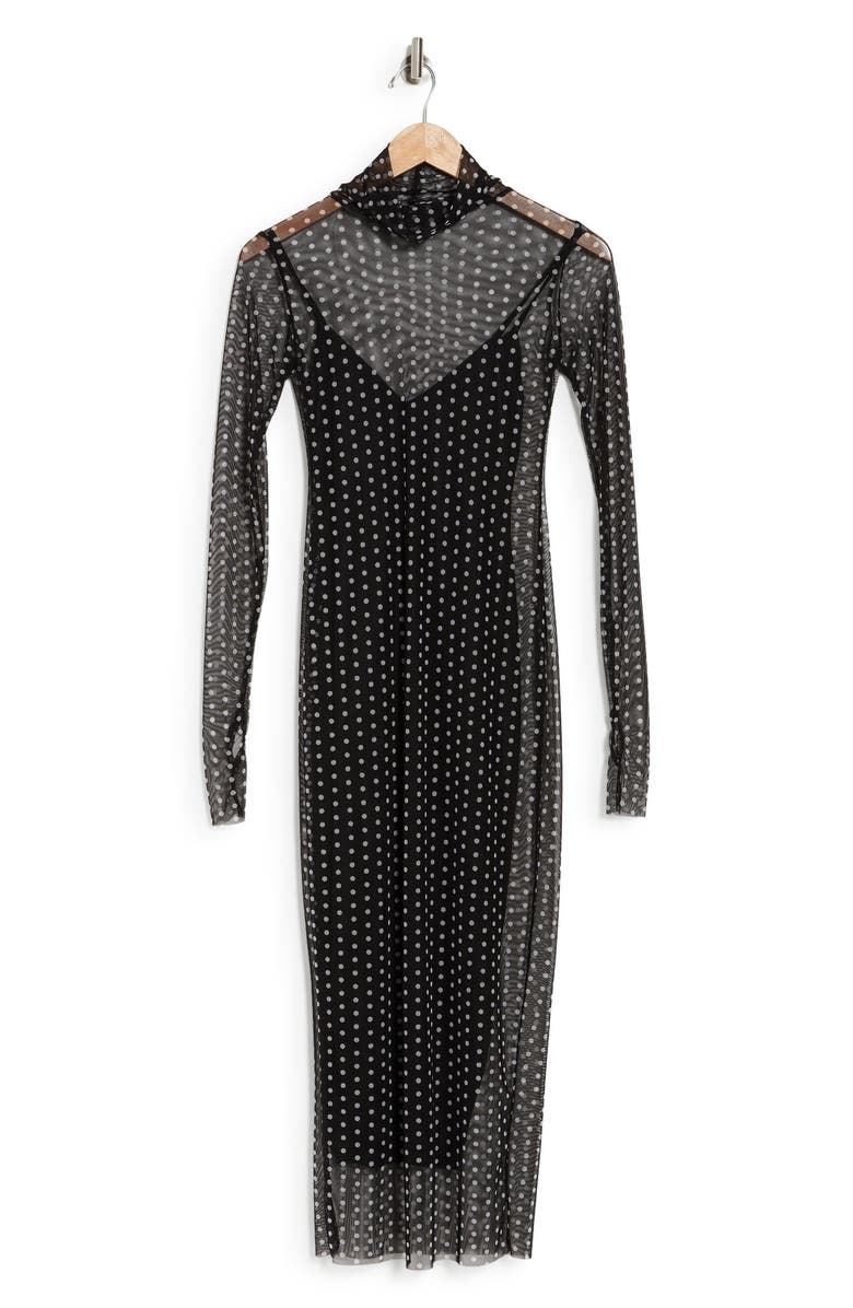 Velvet Torch Printed Mesh Midi Dress, Alternate, color, 